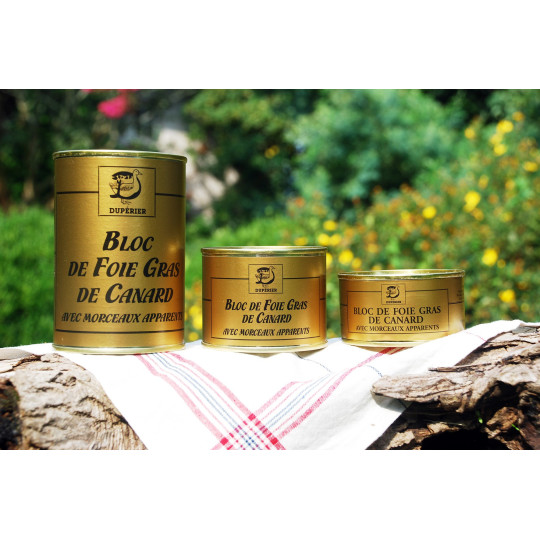 BLOC DE FOIE GRAS DE CANARD AVEC MORCEAUX APPARENTS