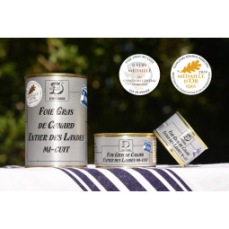 FOIE GRAS DE CANARD ENTIER MI-CUIT DES LANDES (boite)