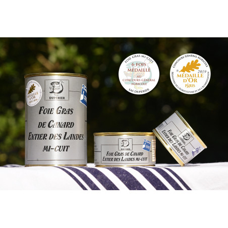 FOIE GRAS DE CANARD ENTIER MI-CUIT DES LANDES (boite)