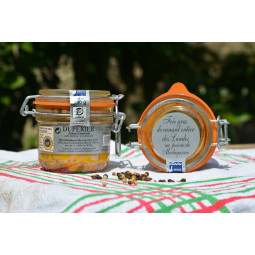 FOIE GRAS DE CANARD ENTIER DES LANDES AU  POIVRE DE MADAGASCAR (bocal)