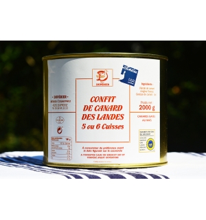 CONFIT DE CANARD GRAS DES LANDES 5/6 CUISSES